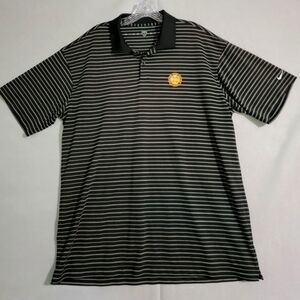 Nike Golf Polo Black And White Stripes Embroidered PGA 1916 Size XL